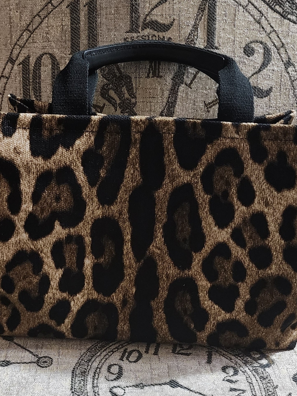 Dolce & Gabbana Leopard Print Mini Tote - Black & Brown Nwt - Picture 2 of 4